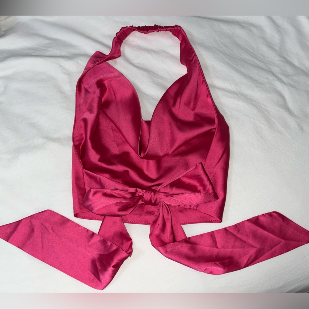 Cotton Candy LA Hot Pink Halter Top
